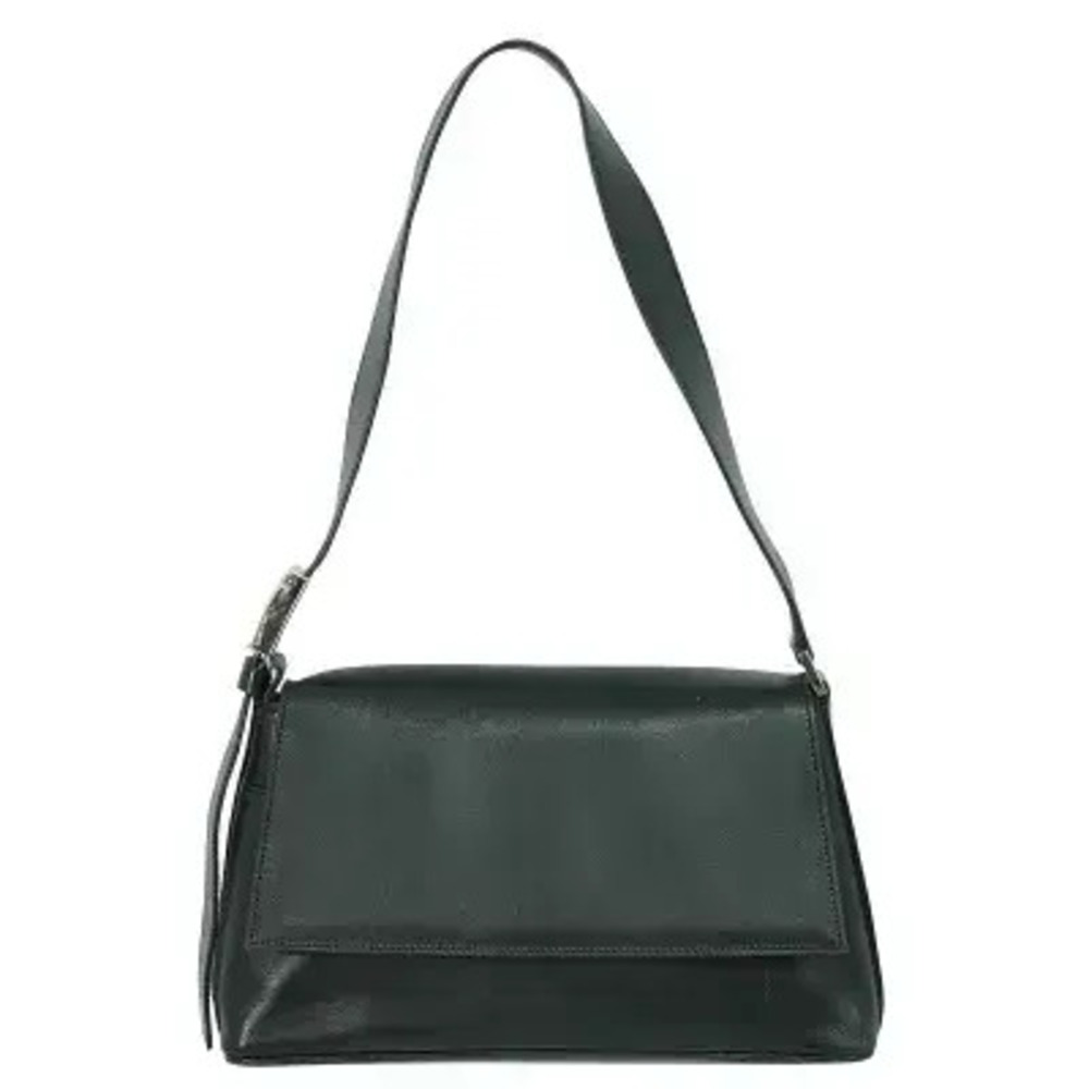 Salvatore Ferragamo Gancini Leather Shoulder Bag Black
